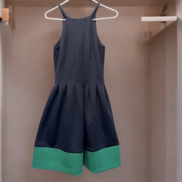 Vince Camuto Colorblock Fit & Flare Dress - Picture 1 of 4